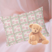 Vintage Pink Roses Patchwork Dekokissen