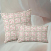 Vintage Pink Roses Patchwork Kissen