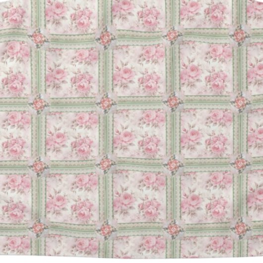 Vintage Pink Roses Patchwork Schürze