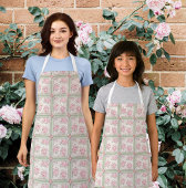 Vintage Pink Roses Patchwork Schürze