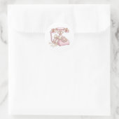 Vintage Pink Rotary Phone Sticker - Coquette Aesth (Tasche)