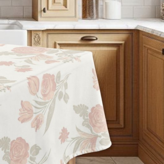 Vintage pink tablecloth, floral tablecloth tischdecke