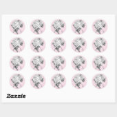 Vintage Pink Toile Baby Shower Stickers (Blatt)