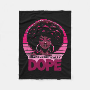 Vintage Pink unerbittlich Drogen Schwarze Frauen s Fleecedecke