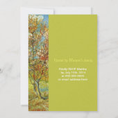 Vintage pinkfarbene Pfirsichbaumabschlussparty Einladung (Rückseite)