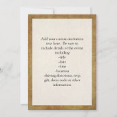 Vintage pinkfarbene Rose Einladung (Rückseite)