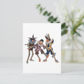 Vintage Pinocchio-Illustration Postkarte (Stehend Vorderseite)