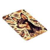 Vintage Pinscher Illustration Magnet (Rechte Seite)