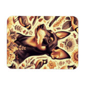 Vintage Pinscher Illustration Magnet (Horizontal)