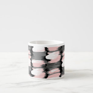 Vintage Pinselstriche, grau-rosa Dekoration. Espressotasse