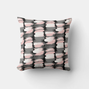 Vintage Pinselstriche, grau-rosa Dekoration. Kissen