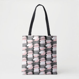 Vintage Pinselstriche, grau-rosa Dekoration. Tasche