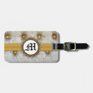 Vintage Pintuck Fabric Pin Tuck Luggage Tag Gepäckanhänger