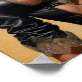 Vintage Pinup Black Girl Poster (Ecke)