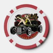 Vintage Pinup Girl Pokerchips (Rückseite)
