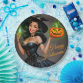 Vintage Pinup Halloween Paper Teller (Party)