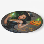 Vintage Pinup Halloween Paper Teller (Schrägansicht)
