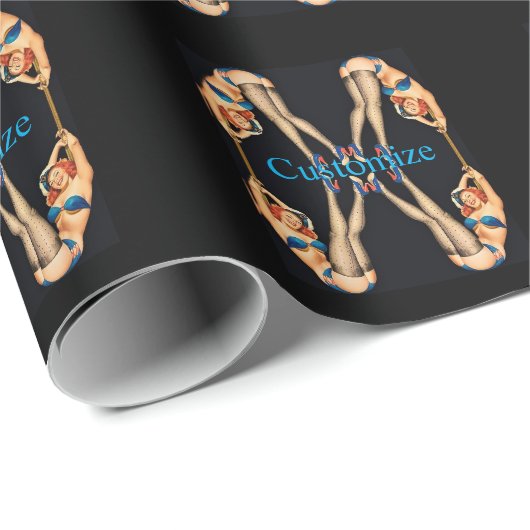 Vintage Pinups Thunder_Cove Geschenkpapier (Rolleneckpunkt)