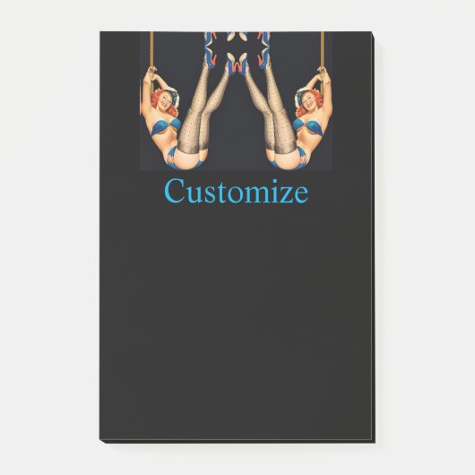 Vintage Pinups Thunder_Cove Post-it Klebezettel (Vorderseite)