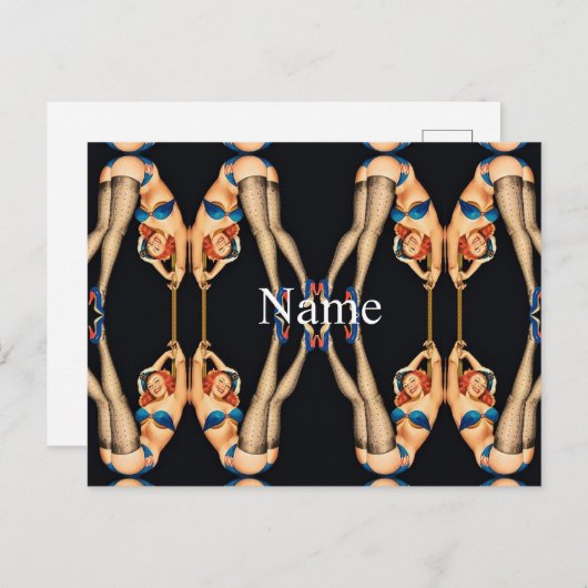 Vintage Pinups Thunder_Cove Postkarte (Vorne/Hinten)