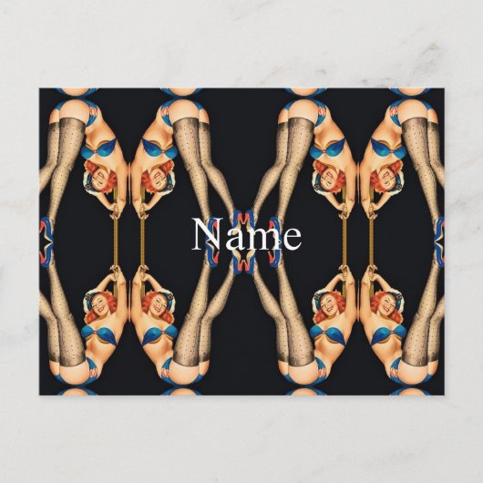 Vintage Pinups Thunder_Cove Postkarte (Vorderseite)