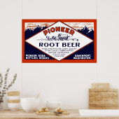 Vintage Pioneer Root Beer Soda Werbung Poster (Küche)
