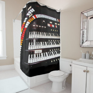 Vintage Pipe-Organ Dusche Vorhang