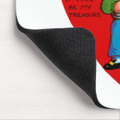 Vintage-Pirat-Valentinstag Mousepad (Ecke)