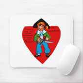 Vintage-Pirat-Valentinstag Mousepad (Mit Mouse)