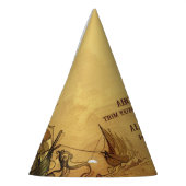 Vintage Pirate Birthday Party Ahoy Matey Alte Kart Partyhütchen (Links)