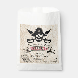 Vintage Pirate Treasure Karte Vielen Dank Geschenktütchen