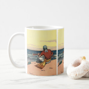 Vintage Piraten auf einer veralteten Insel Kaffeetasse