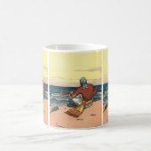 Vintage Piraten auf einer veralteten Insel Kaffeetasse (Mittel)