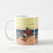 Vintage Piraten auf einer veralteten Insel Kaffeetasse (Links)