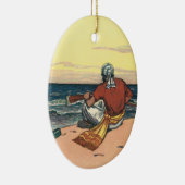 Vintage Piraten auf einer veralteten Insel Keramikornament (Rechts)