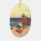 Vintage Piraten auf einer veralteten Insel Keramikornament (Links)