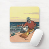 Vintage Piraten auf einer veralteten Insel Mousepad (Mit Mouse)