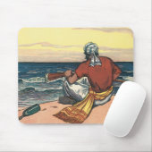 Vintage Piraten auf einer veralteten Insel Mousepad (Mit Mouse)