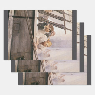 Vintage-Piraten-Brig Covenant im Nebel von NC Wyet Geschenkpapier Set