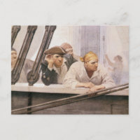 Vintage Piraten Brig Covenant in einem Nebel von N