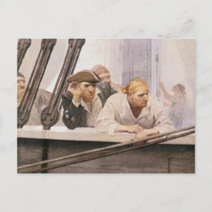 Vintage Piraten Brig Covenant in einem Nebel von N Postkarte