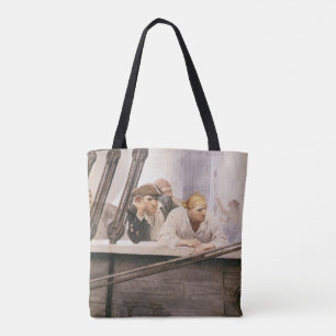 Vintage Piraten Brig Covenant in einem Nebel von N Tasche