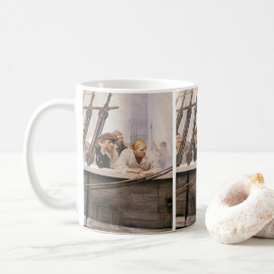 Vintage-Piraten-Brigg Covenant im Nebel von NC Wye Kaffeetasse