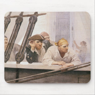 Vintage-Piraten-Brigg Covenant im Nebel von NC Wye Mousepad