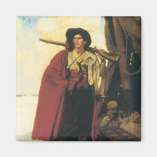 Vintage-Piraten Buccaneer war ein malerischer Burs Magnet