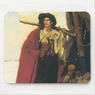 Vintage-Piraten Buccaneer war ein malerischer Burs Mousepad