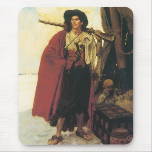 Vintage-Piraten-Bukaniere war ein malerischer Burs Mousepad