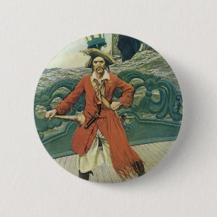 Vintage Piraten, Captain Keitt von Howard Pyle Button