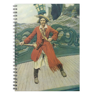 Vintage Piraten, Captain Keitt von Howard Pyle Notizblock