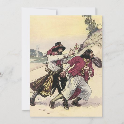 Vintage Piraten, Duel bis zum Tod am Strand (Vorderseite)